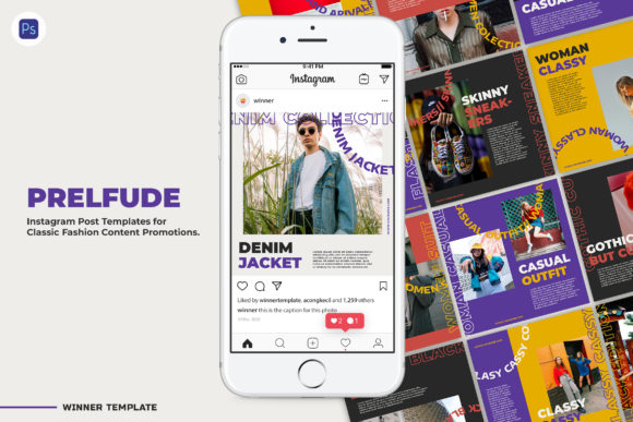 Download Prelfude Instagram Fashion Post Template - Fashion post Collection