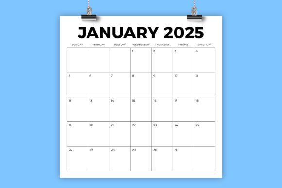 Download 2025 Square BOLD 12x12 Calendar - Premium Bundle