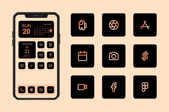Download IOS Icons - Orange Ink - Ios icons Collection