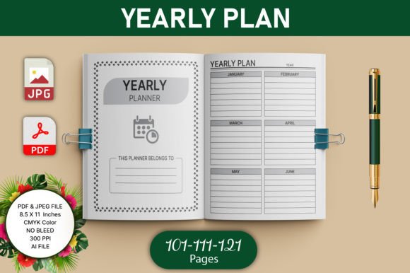 Download YEARLY PLAAN KDP INTERIOR - Year Collection
